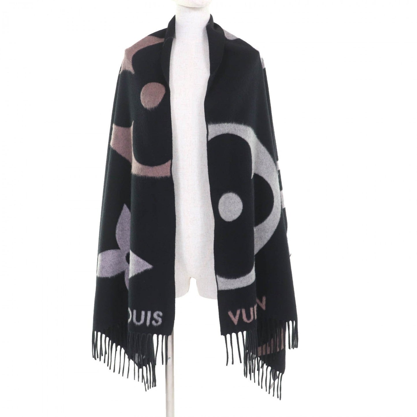LOUIS VUITTON – Echarpe “The Ultimate Muffler” Scarf – Noir Cashmere/Wool