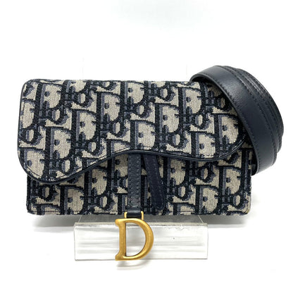 Dior                   Oblique Trotter Saddle Belt Pouch   by John Galliano Era Early 2000s 100% Authentic ✨ Pre-Owned Near-New Condition