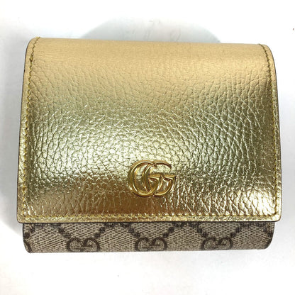 GUCCI – 2020 GG Marmont Compact Wallet Gold by Alessandro Michele 100% Authentic Pre-Owned ✨Near-mint, very lightly used