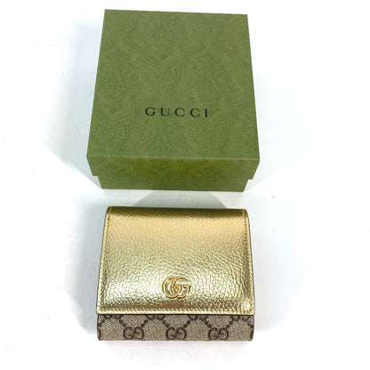 GUCCI – 2020 GG Marmont Compact Wallet Gold by Alessandro Michele 100% Authentic Pre-Owned ✨Near-mint, very lightly used