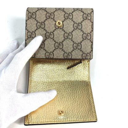 GUCCI – 2020 GG Marmont Compact Wallet Gold by Alessandro Michele 100% Authentic Pre-Owned ✨Near-mint, very lightly used