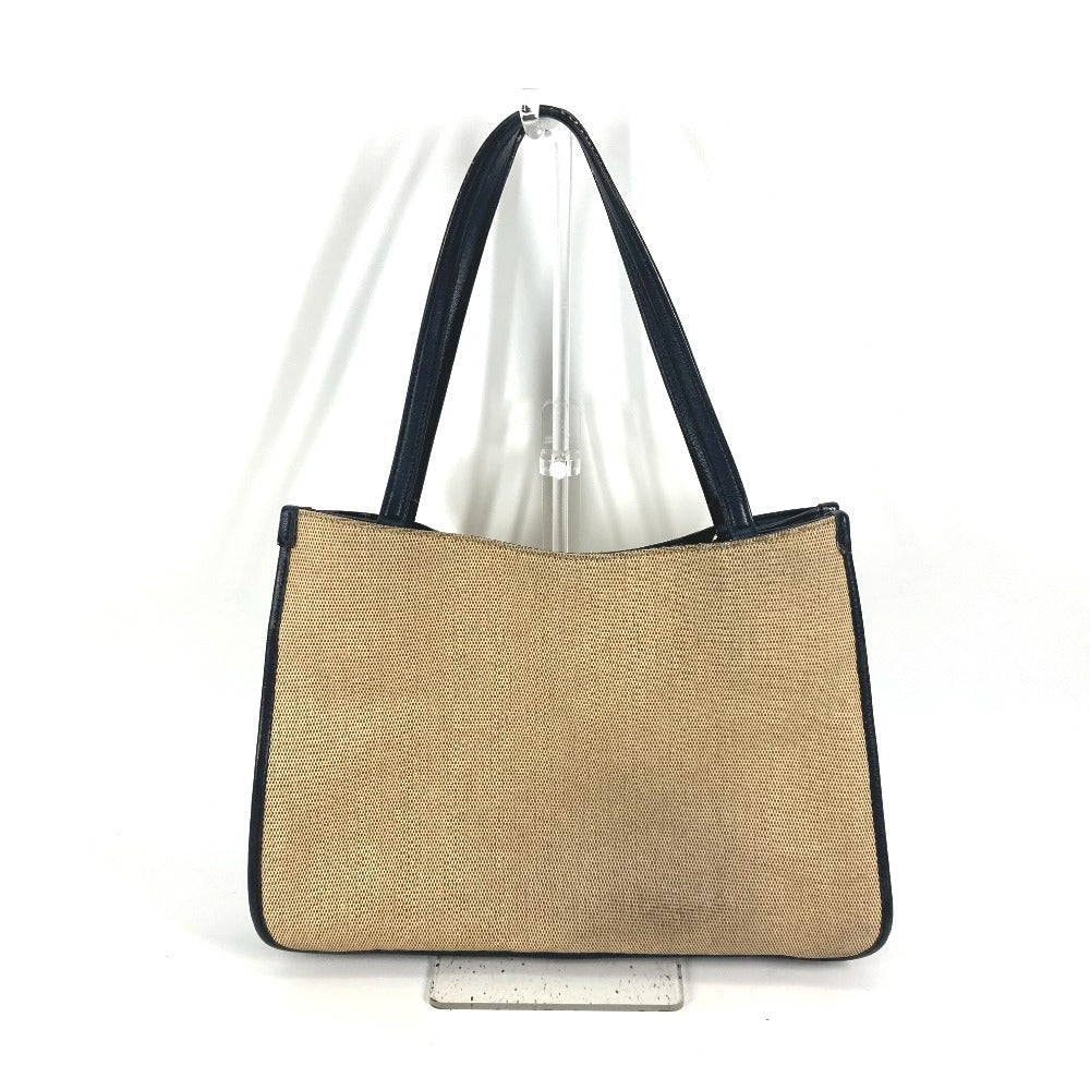 GUCCI 1955 Horsebit Tote Bag – Beige x Navy – Canvas & Leather Limited 100% Authentic Pre-Owned ✨Very Good Vintage Condition