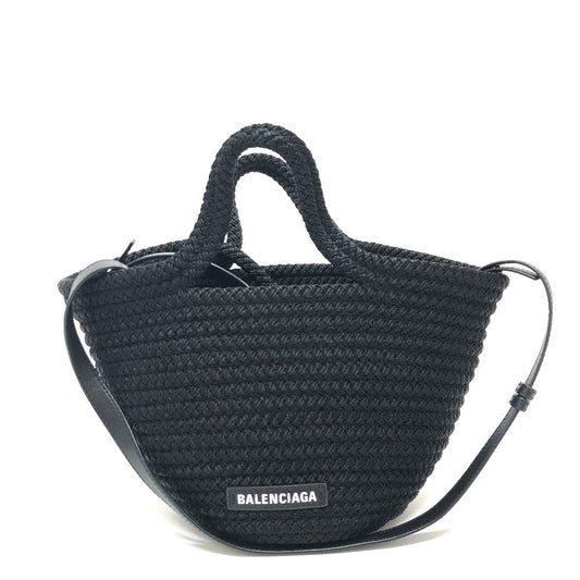 Balenciaga Ibiza Small Basket in Black Nylon & Lambskin – Designed by Demna, 2020s, 100% Authentic Pre-Owned ✨Near-New Condition