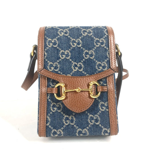 GUCCI Horsebit 1955 Mini GG Denim & Brown Leather – 100% Authentic Pre-Owned, by Alessandro Michele 2023 ✨Near-New