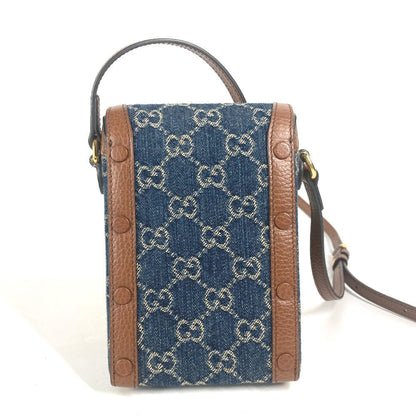 GUCCI Horsebit 1955 Mini GG Denim & Brown Leather – 100% Authentic Pre-Owned, by Alessandro Michele 2023 ✨Near-New