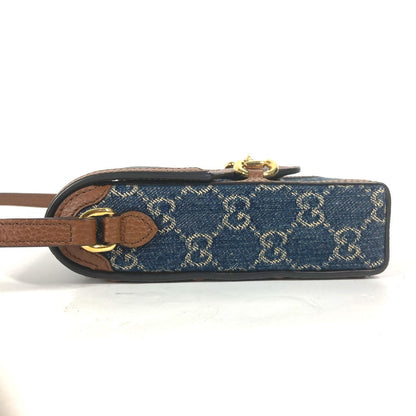 GUCCI Horsebit 1955 Mini GG Denim & Brown Leather – 100% Authentic Pre-Owned, by Alessandro Michele 2023 ✨Near-New