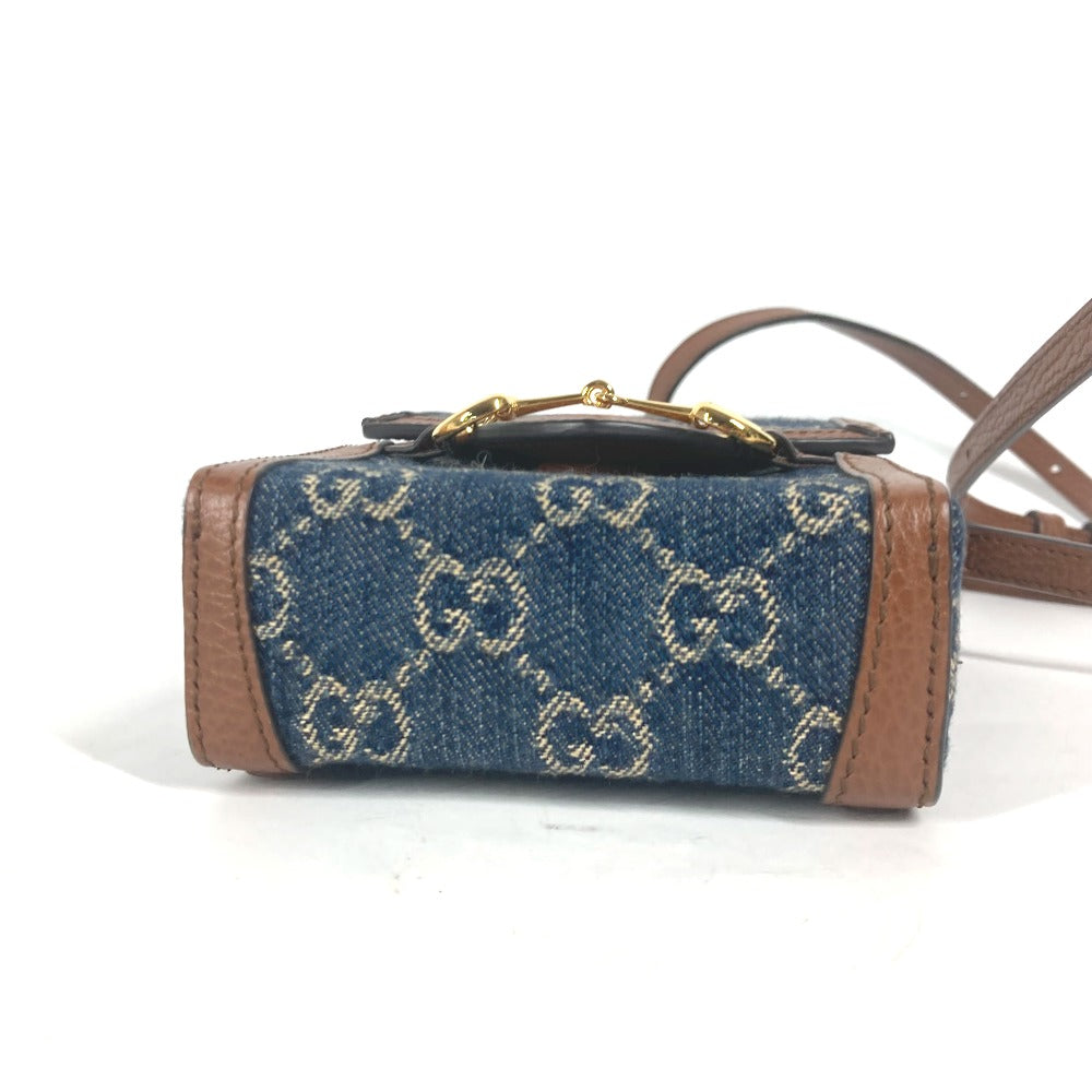 GUCCI Horsebit 1955 Mini GG Denim & Brown Leather – 100% Authentic Pre-Owned, by Alessandro Michele 2023 ✨Near-New
