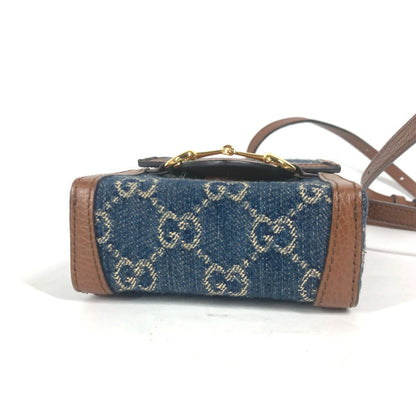 GUCCI Horsebit 1955 Mini GG Denim & Brown Leather – 100% Authentic Pre-Owned, by Alessandro Michele 2023 ✨Near-New