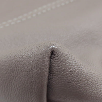 Longchamp Classic Leather Logo Line (2000s Collection) Leather Gray – 100% Authentic ✨Excellent Pre-Owned