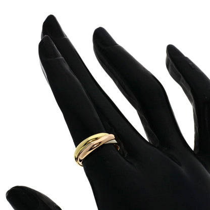 CARTIER Trinity Ring SM #48 18K Yellow, White & Pink Gold – 100% Authentic ✨ Excellent Pre-Owned Condition