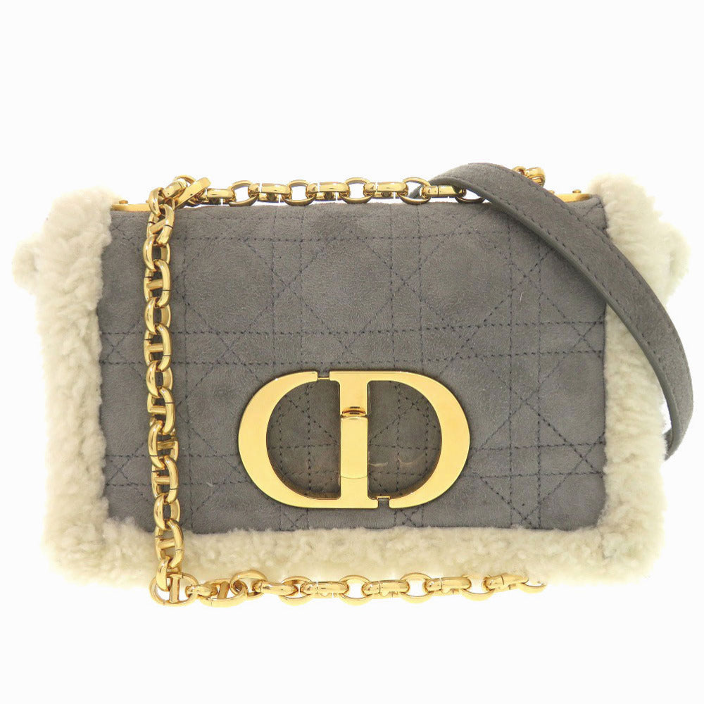 Christian Dior  – Caro Chain Gray Mouton & Suede –