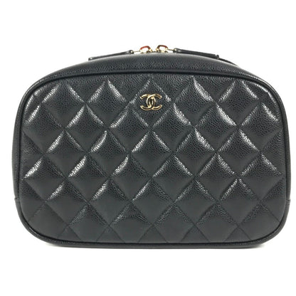 CHANEL – Pouch – CC COCO Mark Logo Matelassée– Karl Lagerfeld Era – Approx. 2018–2019 – 100% Authentic Pre-Owned                      SA Rank ✨ Excellent