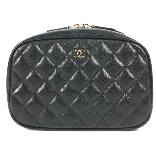 CHANEL – Pouch – CC COCO Mark Logo Matelassée– Karl Lagerfeld Era – Approx. 2018–2019 – 100% Authentic Pre-Owned                      SA Rank ✨ Excellent