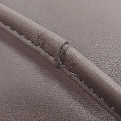 Longchamp Classic Leather Logo Line (2000s Collection) Leather Gray – 100% Authentic ✨Excellent Pre-Owned