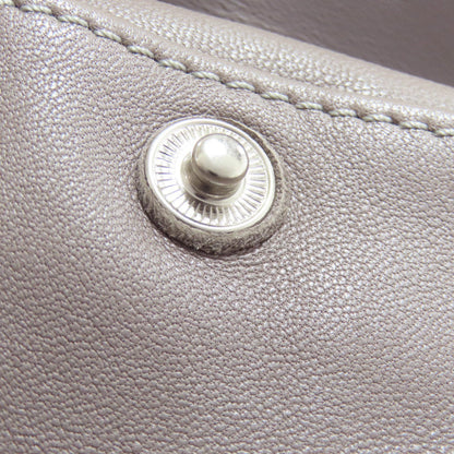 Longchamp Classic Leather Logo Line (2000s Collection) Leather Gray – 100% Authentic ✨Excellent Pre-Owned