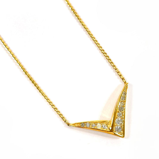Christian Dior            Vintage V-Shaped Pendant Necklace John Galliano Era  100% Authentic     Pre-Owned ✨ Beautiful Vintage Condition