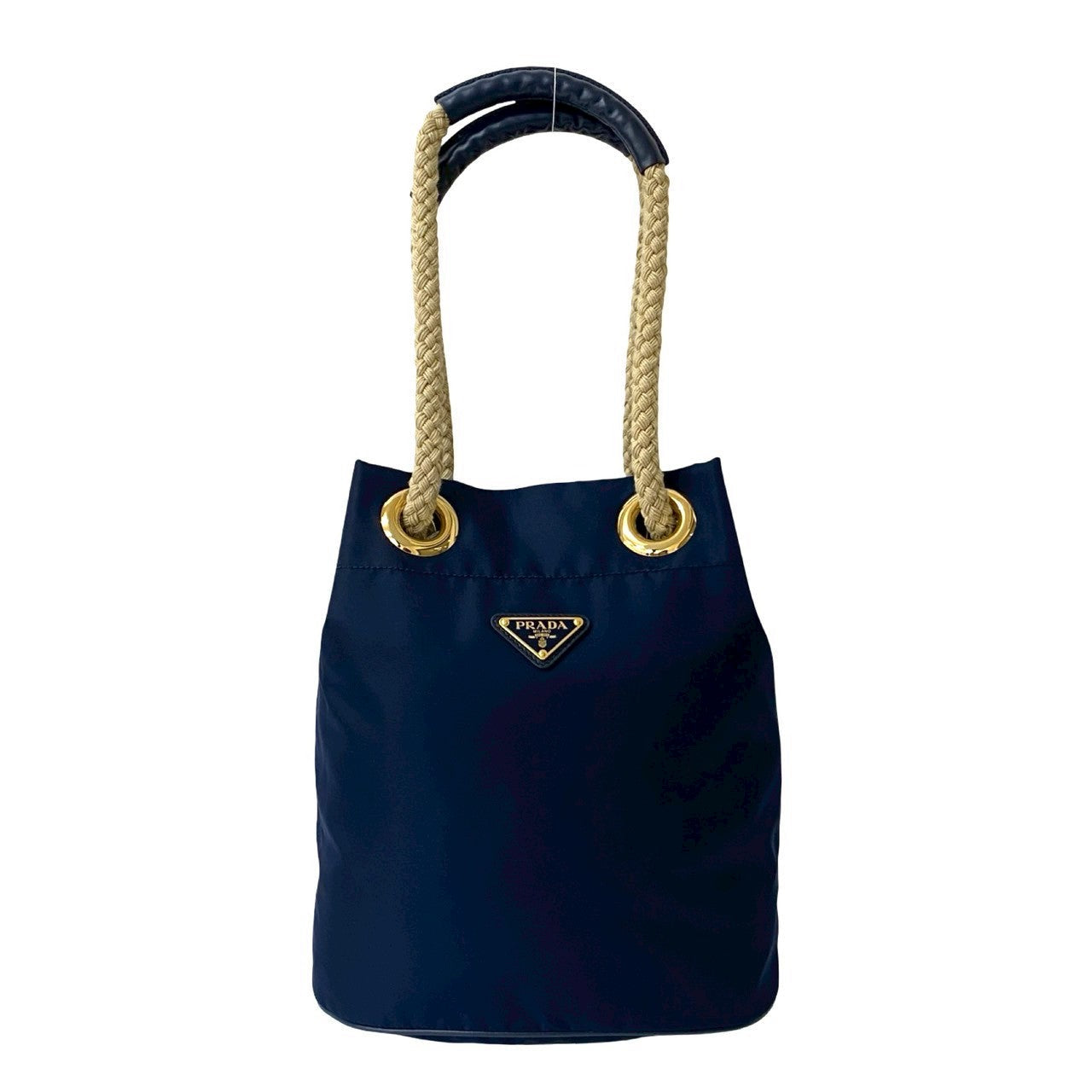 PRADA – Shoulder Bag – Triangle Logo Metal – Navy – Late 1980s Design by Miuccia Prada – 100% Authentic Pre-Owned✨Nearly New