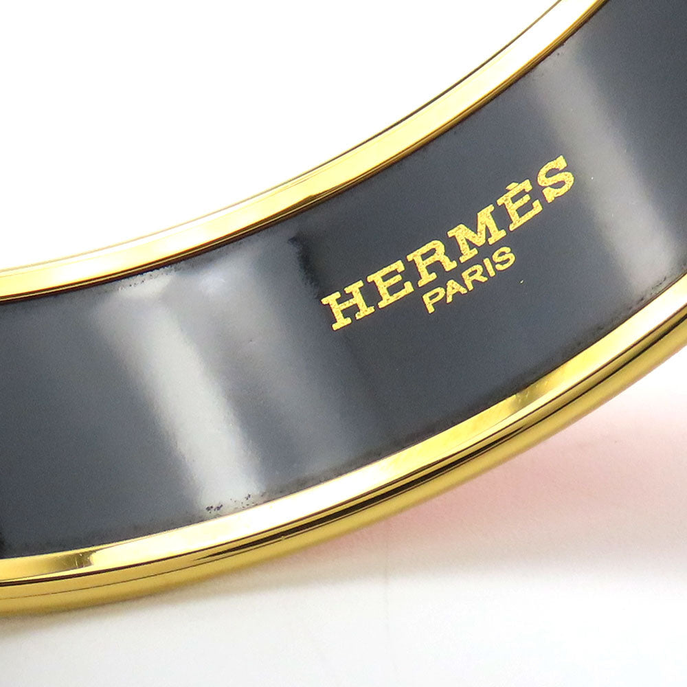 HERMÈS GM Bangle Orange Cloisonné enamel on metal 100% Authentic Pre-Owned ✨ Excellent condition