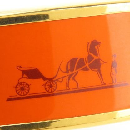 HERMÈS GM Bangle Orange Cloisonné enamel on metal 100% Authentic Pre-Owned ✨ Excellent condition