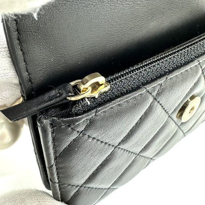 CHANEL Pearl Shoulder Mini Bag in Black Lambskin – CC COCO Mark, Designed by Karl Lagerfeld, Early 2010s, 100% Authentic Pre-Owned Like new / excellent condition