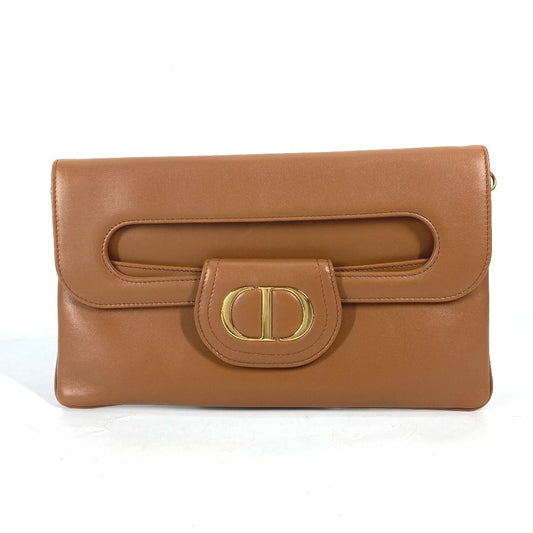 Dior Brown Clutch Dior double Médium 100% authentic       Pre owned ✨Near New✨ Condition