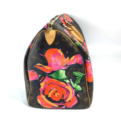 LOUIS VUITTON Keepall 50 Boston Duffel Bag – Limited Edition Monogram Rose by Stephen Sprouse – Pre-Owned, 100% authentic AB Rank ✨Excellent Pre-Owned