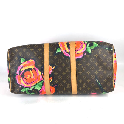 LOUIS VUITTON Keepall 50 Boston Duffel Bag – Limited Edition Monogram Rose by Stephen Sprouse – Pre-Owned, 100% authentic AB Rank ✨Excellent Pre-Owned