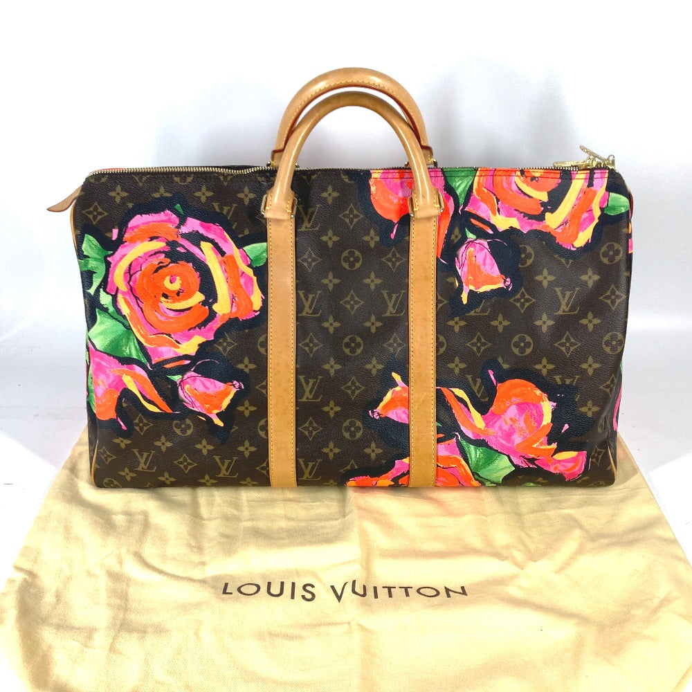 LOUIS VUITTON Keepall 50 Boston Duffel Bag – Limited Edition Monogram Rose by Stephen Sprouse – Pre-Owned, 100% authentic AB Rank ✨Excellent Pre-Owned