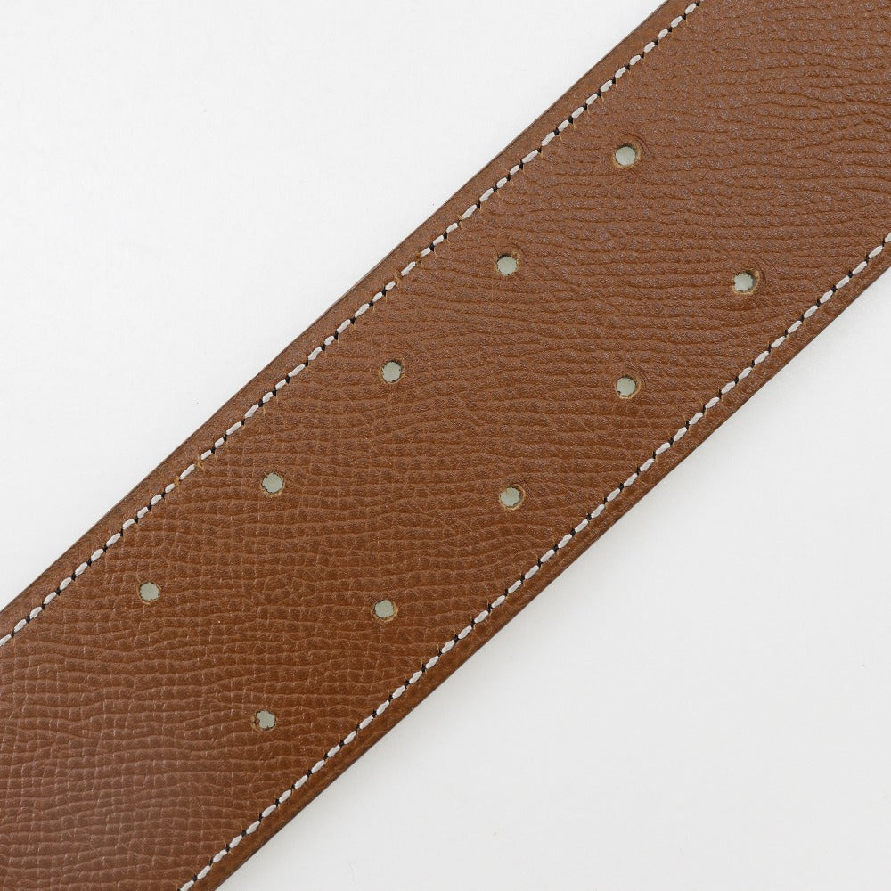 HERMÈS Boxcalf & Courchevel Belt with Horse Medallion Buckle 100% Authentic ✨Excellent Pre-Owned