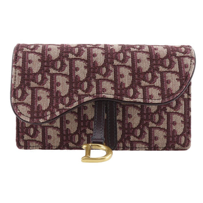 Christian Dior Waist bag canvas Bordeaux 2-way clutch Trotter saddle Used 100% Authentic ✨Excellent Pre Owned