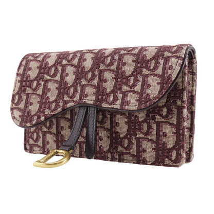 Christian Dior Waist bag canvas Bordeaux 2-way clutch Trotter saddle Used 100% Authentic ✨Excellent Pre Owned