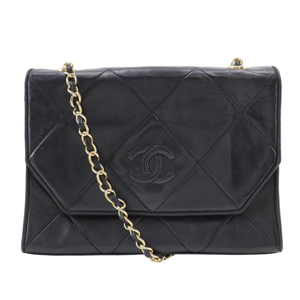 Chanel Chain Shoulder Bag in Black Lambskin – Vintage Matelassée1980s–1990s,  From the Karl Lagerfeld Era, 100% Authentic Pre-Owned