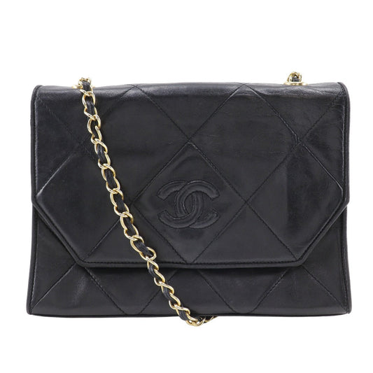 Chanel Chain Shoulder Bag in Black Lambskin – Vintage Matelassée1980s–1990s,  From the Karl Lagerfeld Era, 100% Authentic Pre-Owned