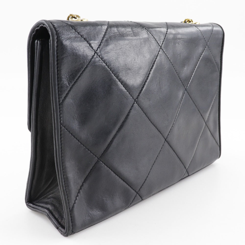 Chanel Chain Shoulder Bag in Black Lambskin – Vintage Matelassée1980s–1990s,  From the Karl Lagerfeld Era, 100% Authentic Pre-Owned
