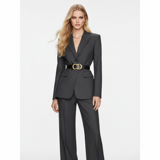 Christian Dior  – Saddle Belt – Calfskin with Gold Hardware