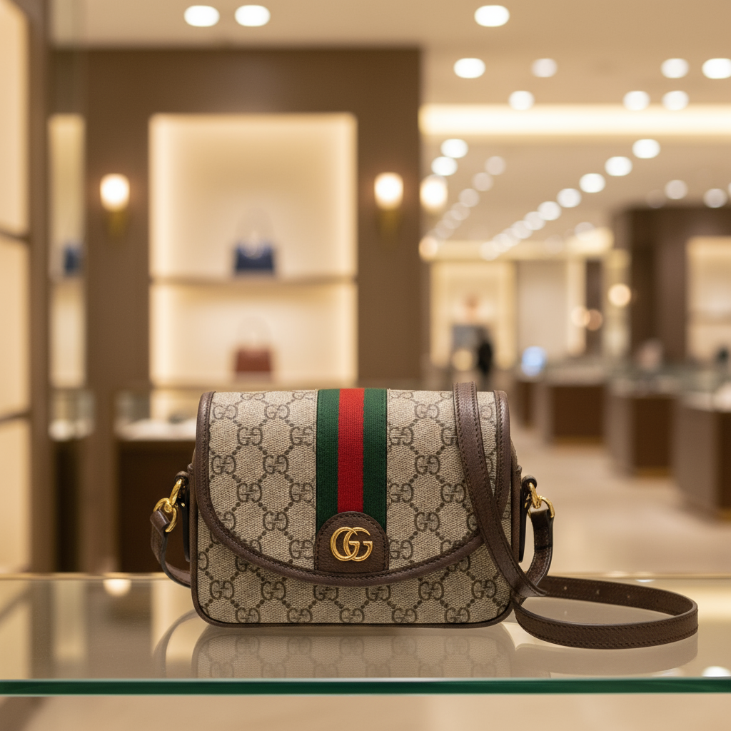 GUCCI – Ophidia GG Mini Shoulder Bag Beige GG Supreme Canvas