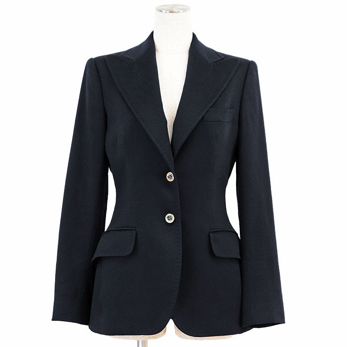 DOLCE & GABBANA – Cashmere Coat – Navy – woman’s Size 40 –