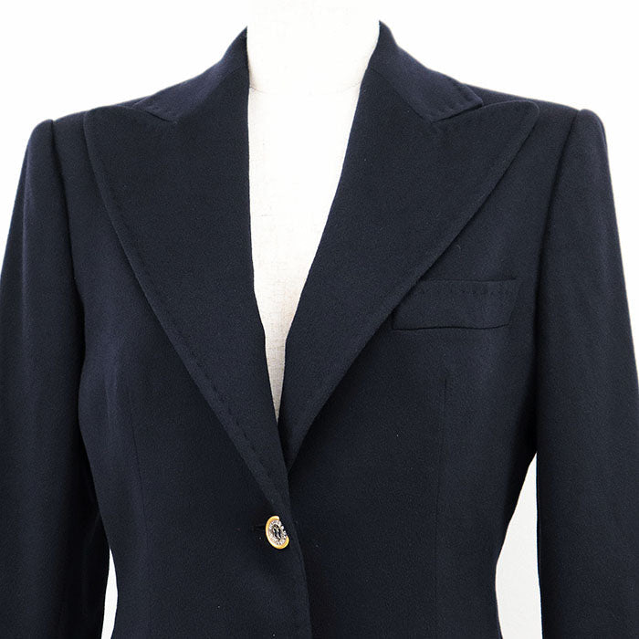 DOLCE & GABBANA – Cashmere Coat – Navy – woman’s Size 40 –