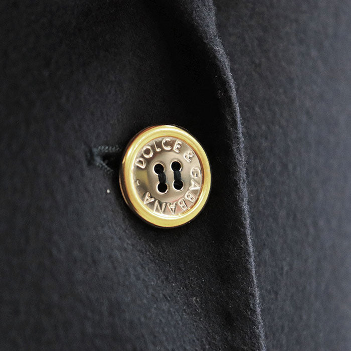 DOLCE & GABBANA – Cashmere Coat – Navy – woman’s Size 40 –