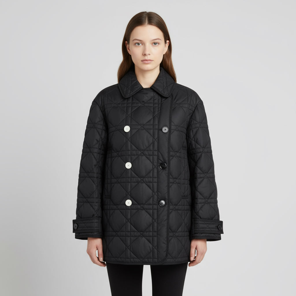 CHRISTIAN DIOR Microcannage Technical Taffeta Jacket – Black – Women’s Size 36 –