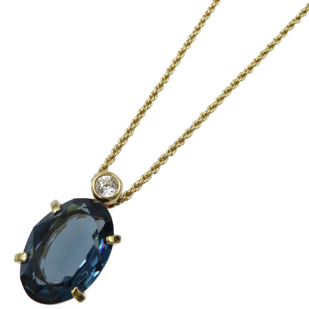 CHRISTIAN DIOR – Blue Swarovski Crystal Necklace –