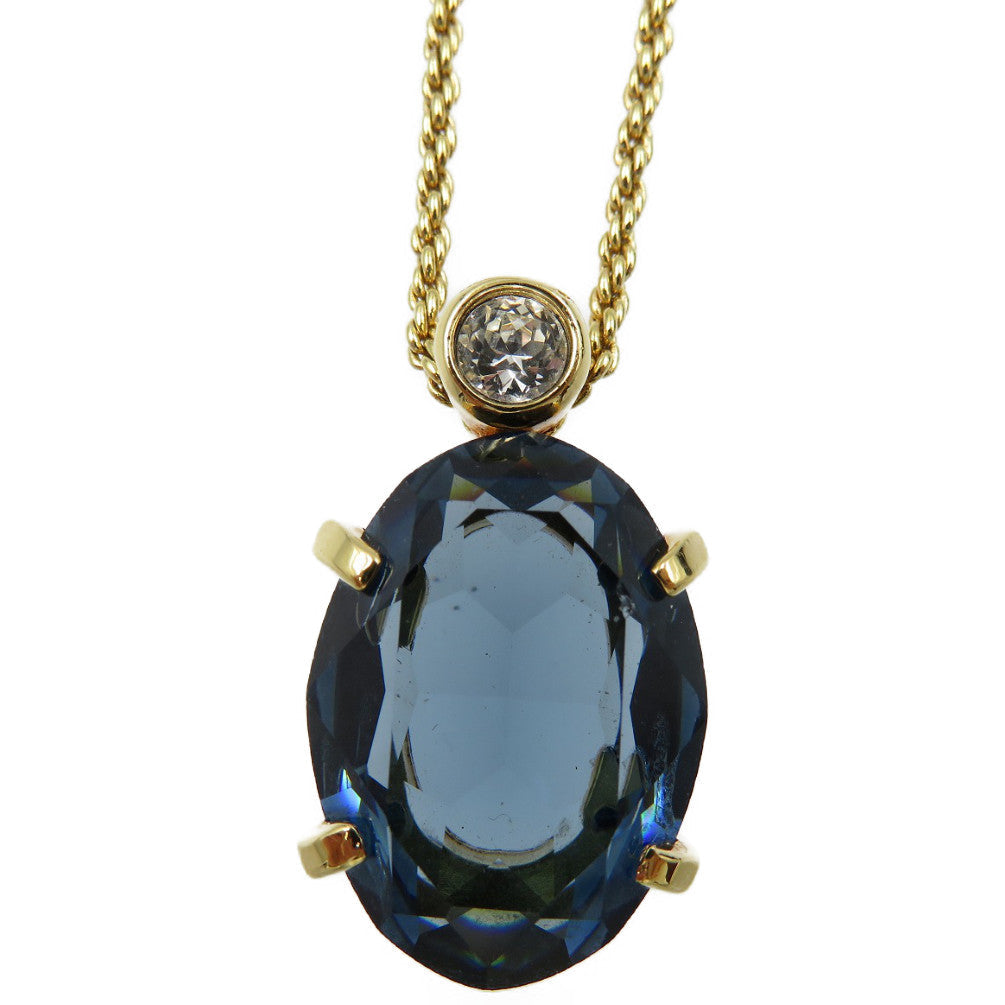 CHRISTIAN DIOR – Blue Swarovski Crystal Necklace –