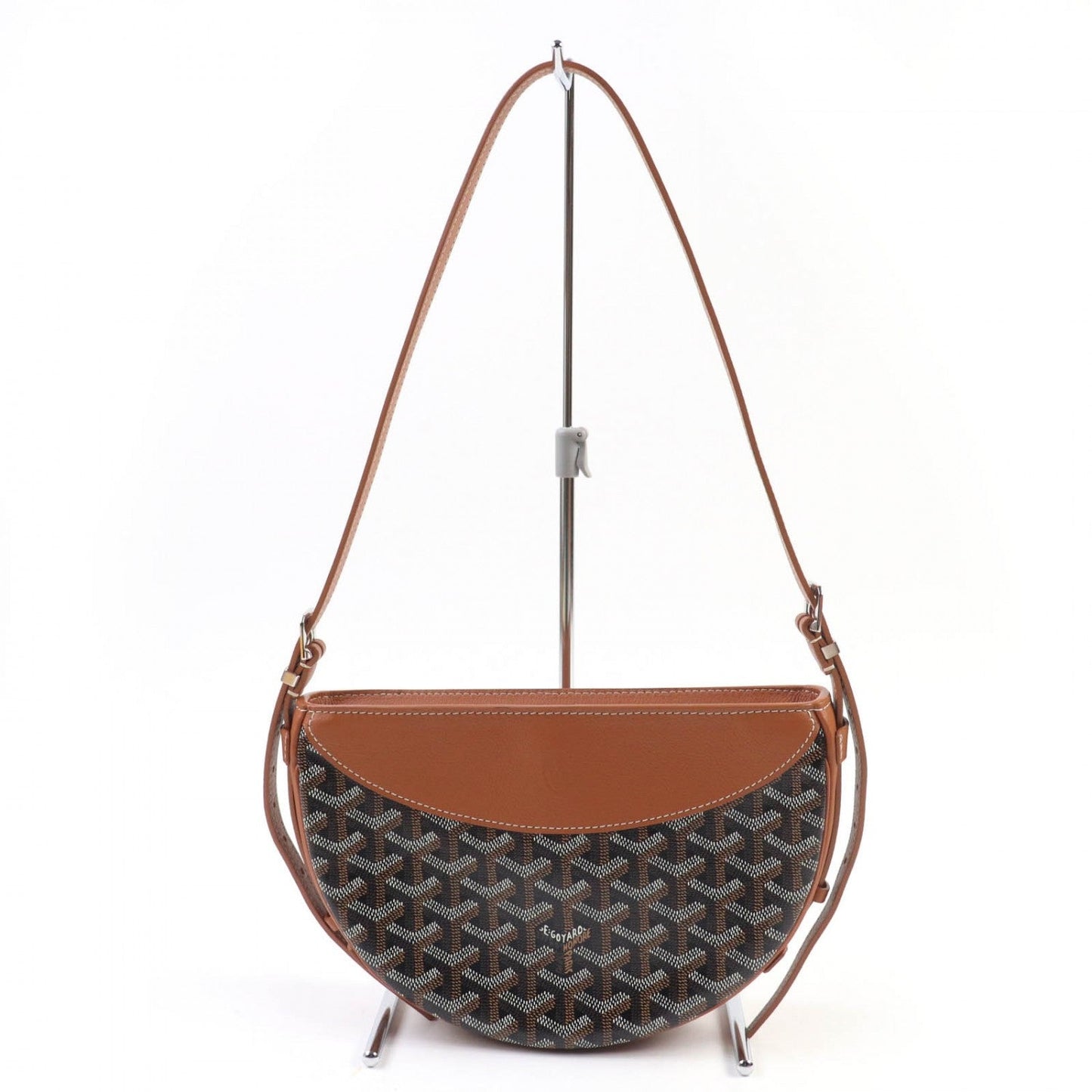 GOYARD – Hirondelle Shoulder Bag – Goyardine Canvas Black/Brown –