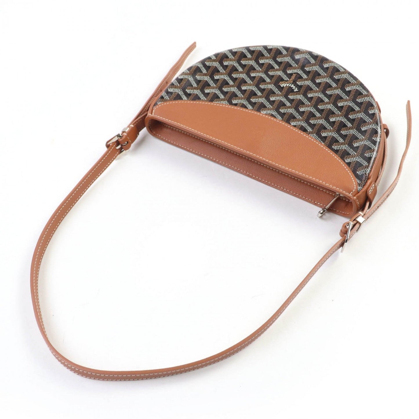 GOYARD – Hirondelle Shoulder Bag – Goyardine Canvas Black/Brown –