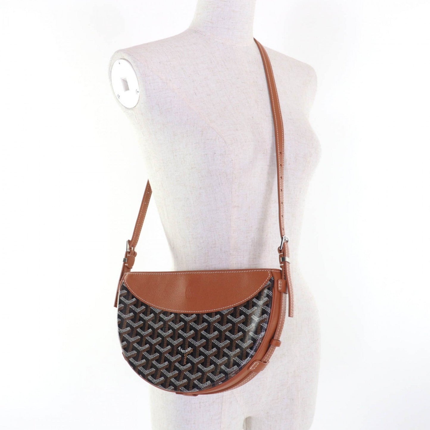 GOYARD – Hirondelle Shoulder Bag – Goyardine Canvas Black/Brown –