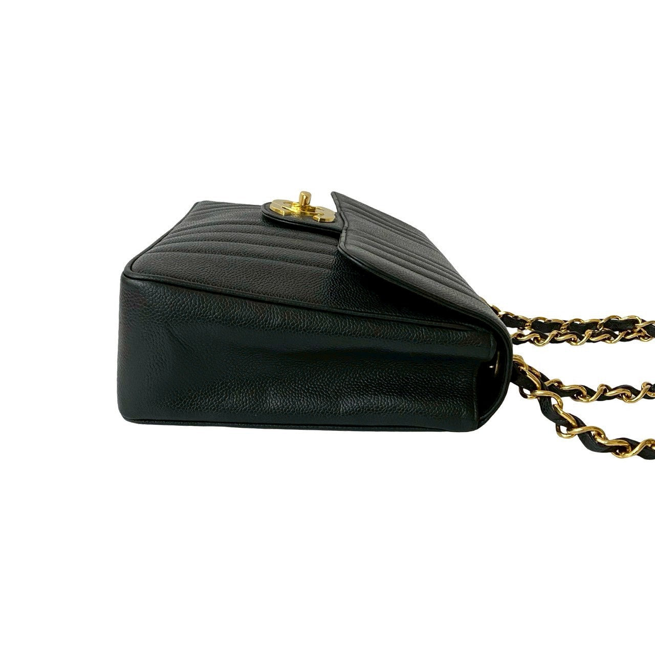 CHANEL – Shoulder Bag – Mademoiselle Line – Matt Caviar Skin