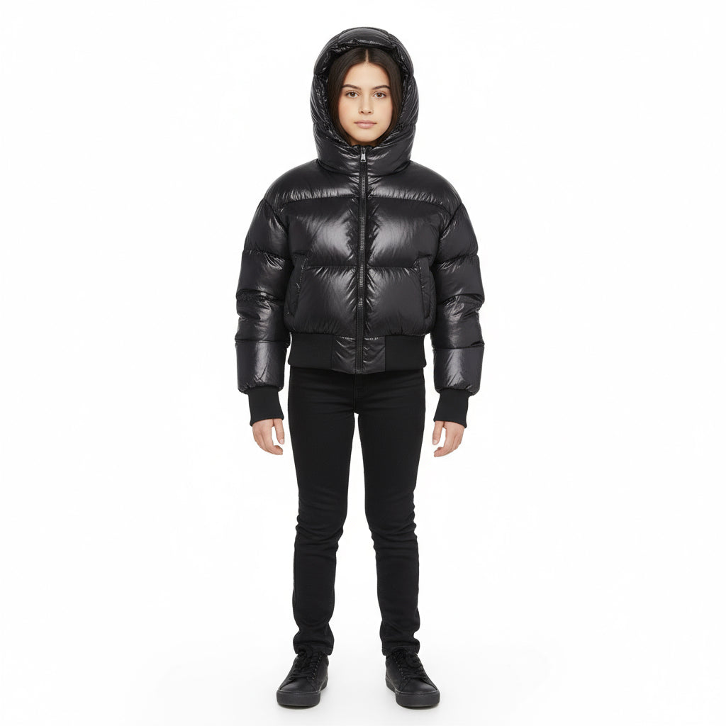 MONCLER Kids – Hooded Down Coat – Navy Blue