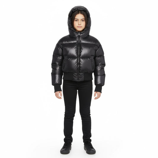 MONCLER Kids – Hooded Down Coat – Navy Blue