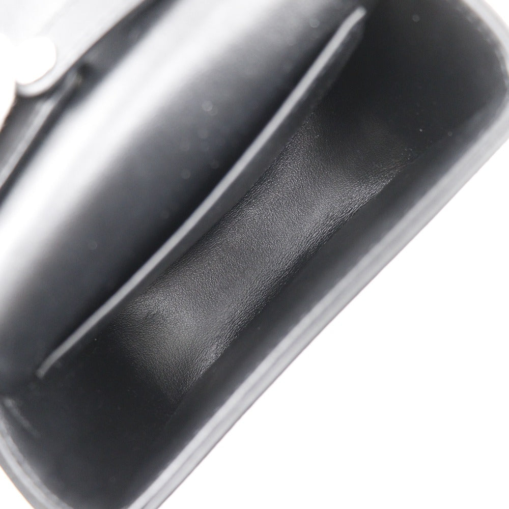 Celine CELINE – Mini Triomphe 2-Way Clutch Shoulder Bag Black Leather & Sequins