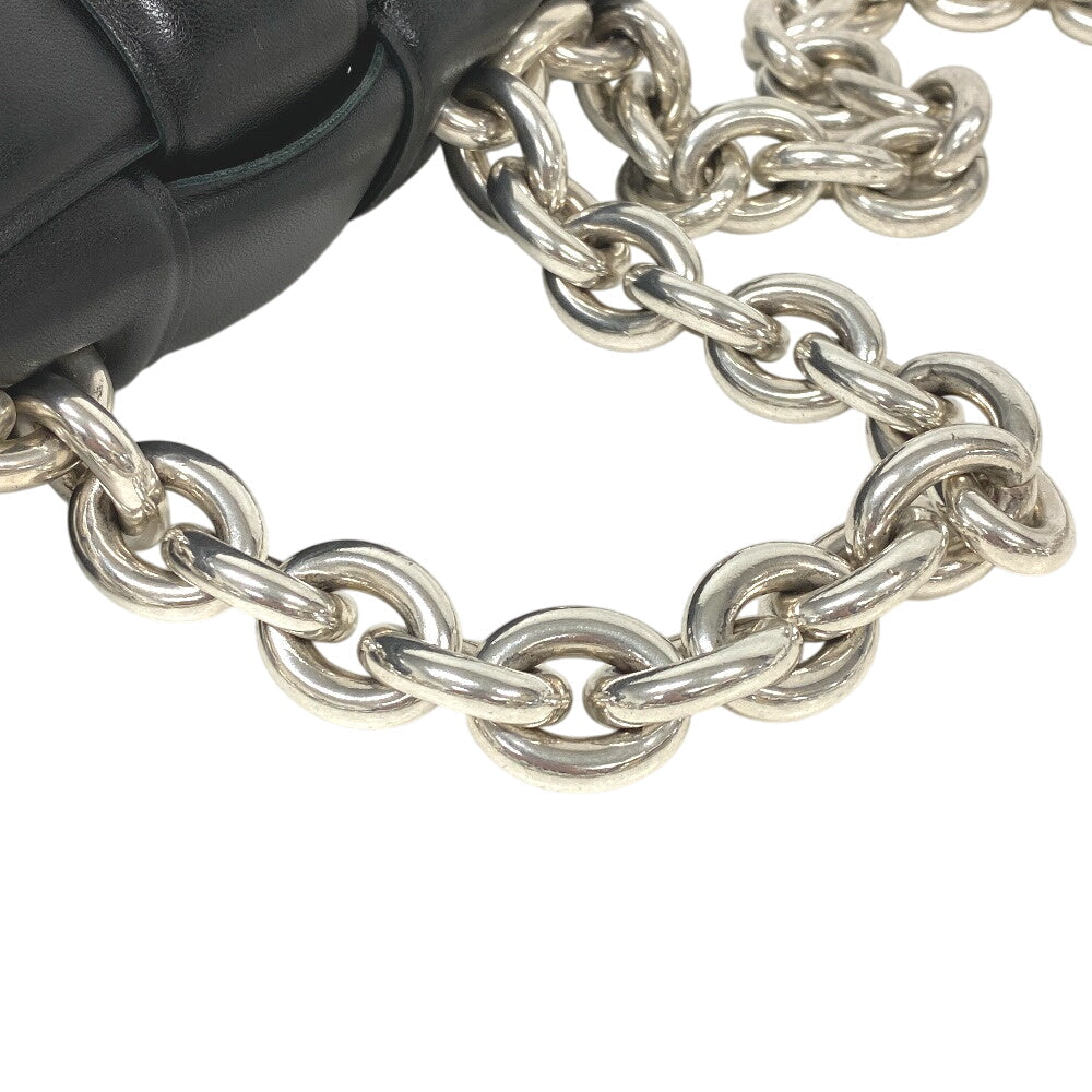 BOTTEGA VENETA – Chain Padded Cassette Shoulder Bag – Black Maxi Intrecciato Leather –